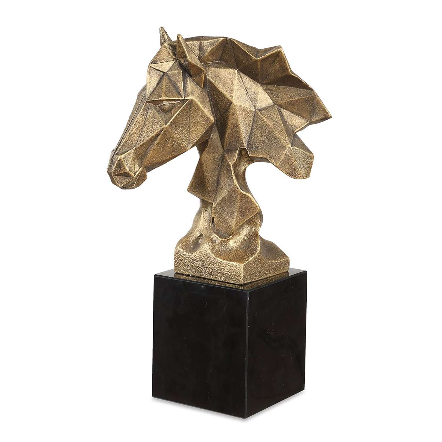 Chiseled Horse Bust Sculpture - Image 2